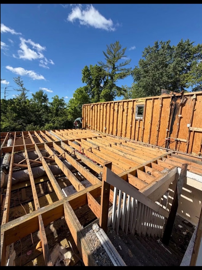 Residential framing under construction